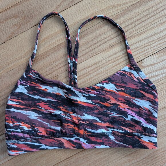 EUC Lululemon Lunar New Year Flow Y Nulu Bra size 6 Tiger Tide Smoky Red sports - Picture 3 of 10